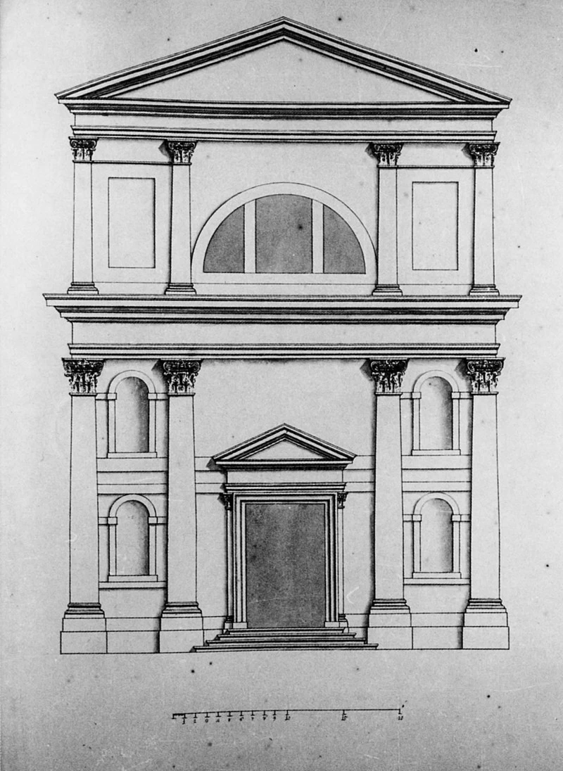 San Giacomo della Giudecca, rilevo della facciata